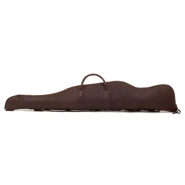 Load image into Gallery viewer, Premium Leather Scoped Hunting Rifle Case - Smoke Color - Left
