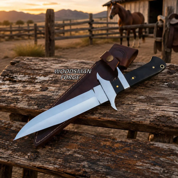 Load image into Gallery viewer, Grimward D2 Micarta Bowie Knife – 13" Full Tang
