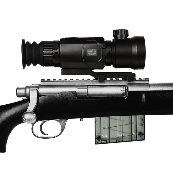 Load image into Gallery viewer, Bering Optics Hogster ZAP Thermal Sight For Medium-Range Night Hunting Shown Installed On A Bolt-Action Rifle
