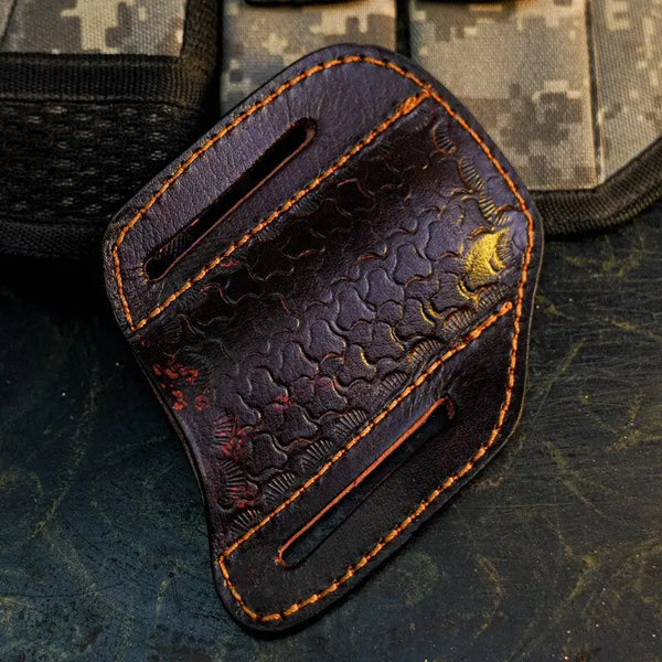 Load image into Gallery viewer, Damascus San Mai Pocket Knife with Resin Handle
