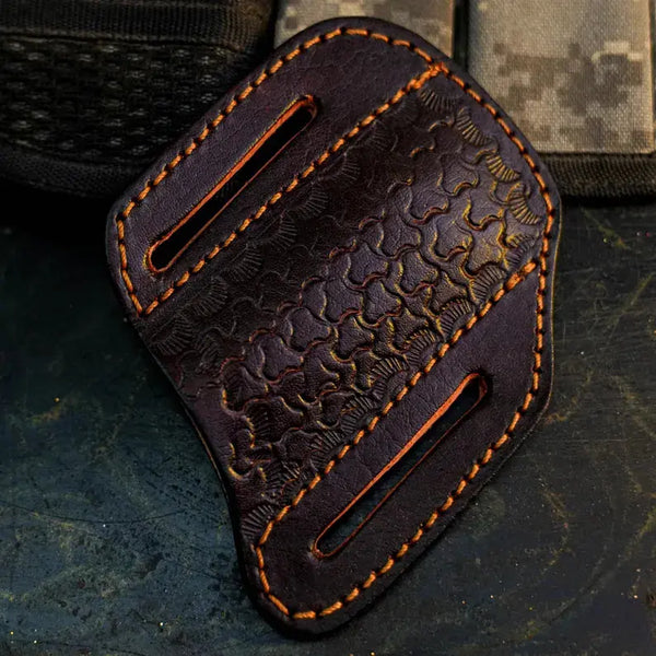Load image into Gallery viewer, Damascus San Mai Knife with Camel Bone Handle
