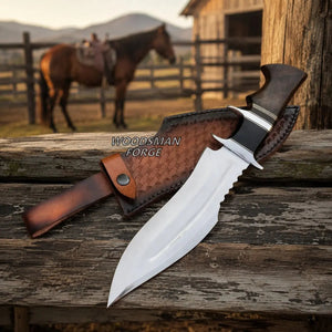 Nightforge D2 Bowie Knife – 14" Rosewood & Micarta Handle