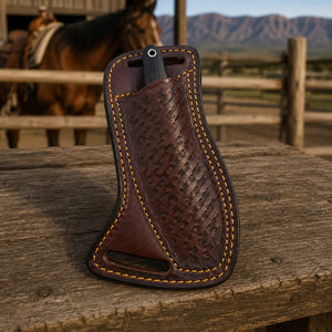 Raspwood Rasp Steel Cowboy Skinner Knife – Wenge Wood & Leather Sheath