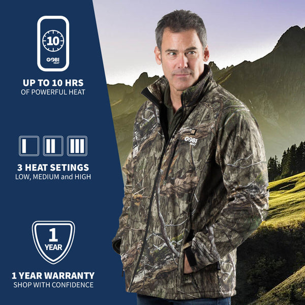Load image into Gallery viewer, Sahara Men's Heated Hunting Jacket - Mossy Oak Camo

