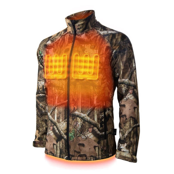 Load image into Gallery viewer, Sahara Men's Heated Hunting Jacket - Mossy Oak Camo
