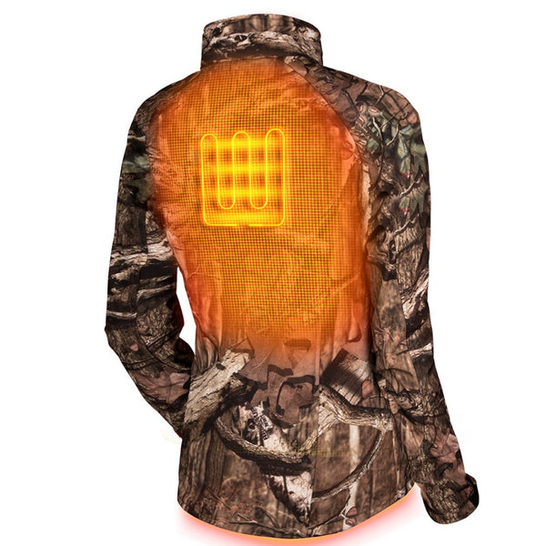 Load image into Gallery viewer, Sahara Women's Heated Hunting Jacket - Mossy Oak Camo
