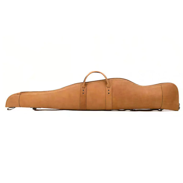 Load image into Gallery viewer, Premium Leather Scoped Hunting Rifle Case - Saddle Color - Left 
