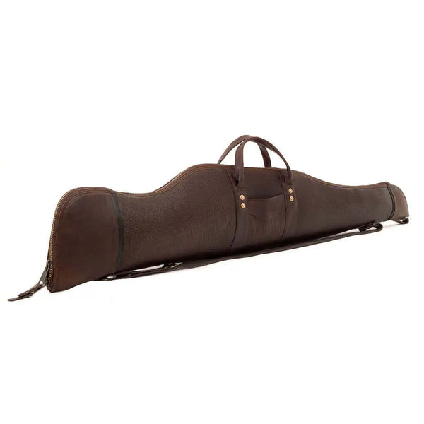 Load image into Gallery viewer, Premium Leather Scoped Hunting Rifle Case - Espresso Color 
