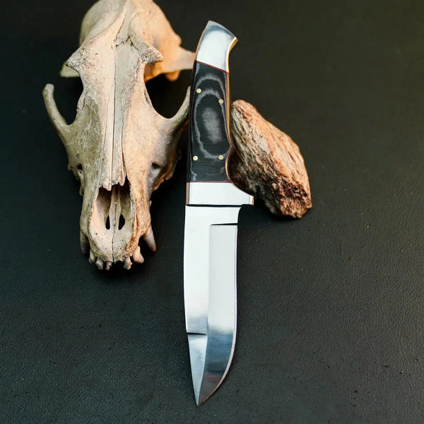 Load image into Gallery viewer, 8.8" Handmade Stainless Steel Hunting Knife – Full Tang Micarta Handle &amp; Sheath
