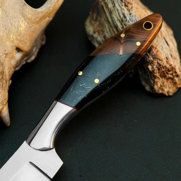 Load image into Gallery viewer, # 9" Handmade Stainless Steel Skinner Knife – Full Tang Wood Handle &amp; Sheath
