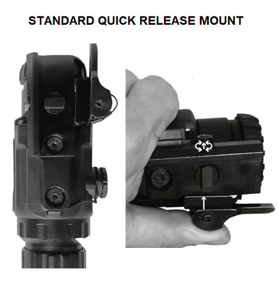 Load image into Gallery viewer, Bottom View of Bering Optics Hogster Scope With Standard QD Picatinny Mount
