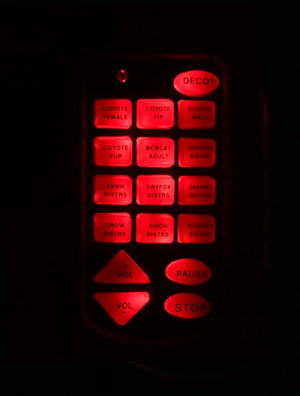 Night View Of Remote For GC-300 Electronic Game Call And Decoy For Hunting Coyotes And Other Predators