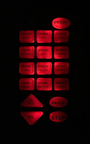 Night View Of Remote For GC-320 Electronic Game Call And Decoy For Hunting Coyotes And Other Predators