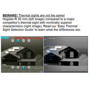 Image Quality Of Bering Optics Hogster 35mm Is Compared To A Major Comprtitor Showing Advantage Of Vanadium Oxide Core