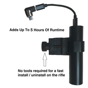 Picatinny Mountable Rechargeable External Battery Pack For Bering Optics Hogster, Super Hogster And Super Yoter Series Thermal Scopes And For Hogster Digital NV Sight For Night Hunting