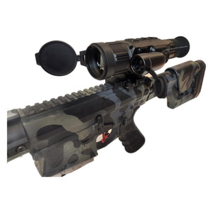 Bering Optics Super Yoter LRF Thermal Rifle Scope With Laser Rangefinder For Medium To Long-Range Night Hunting Installed On Picatinny Rail